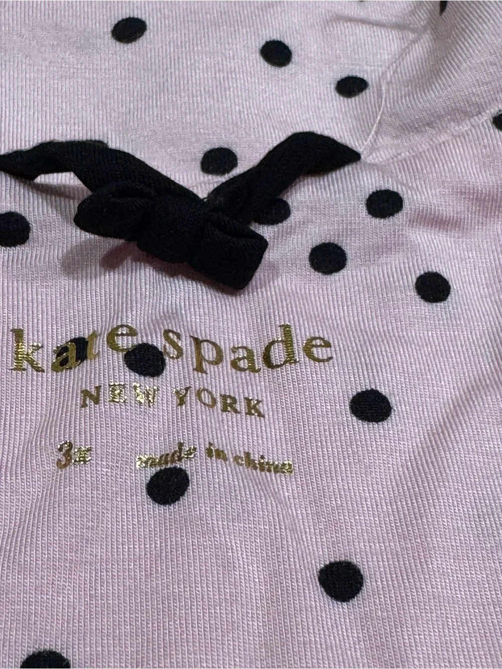 New Kate Spade 3X Pink And Black Dot Print Coordinating Pajama Short Set Cute!